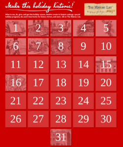 Make Your Holidays Historic at The History List.