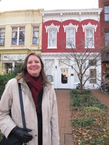 Mary van Balgooy at the headquarters of the Society of Woman Geographers.