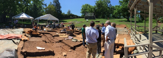 Archaeological excavations at James Madison's Montpelier in Virginia.